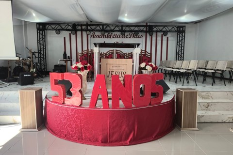 GRAÇAS A DEUS PELOS 53 ANOS DA NOSSA AMADA IGREJA!